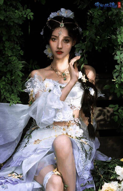 抱走柒柒在花中的画面