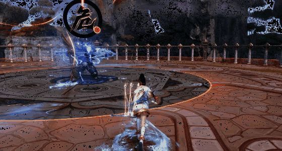 《剑灵2》守护者斧头巨人冬虫旋风斧技能画面