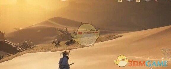 往东南方向枯树处走的画面