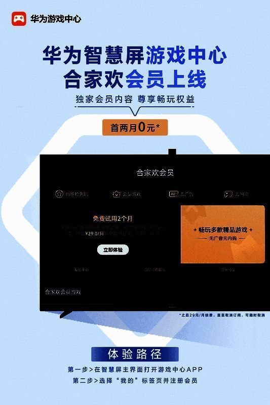 华为智慧屏游戏中心合家欢会员相关配图
