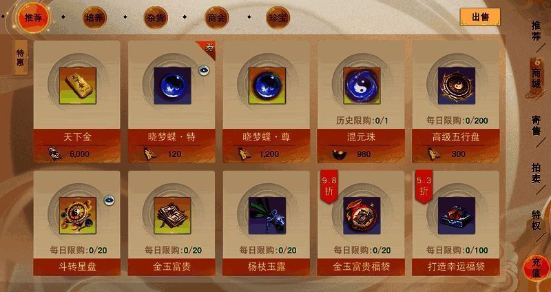 军资兑换天下金示意图