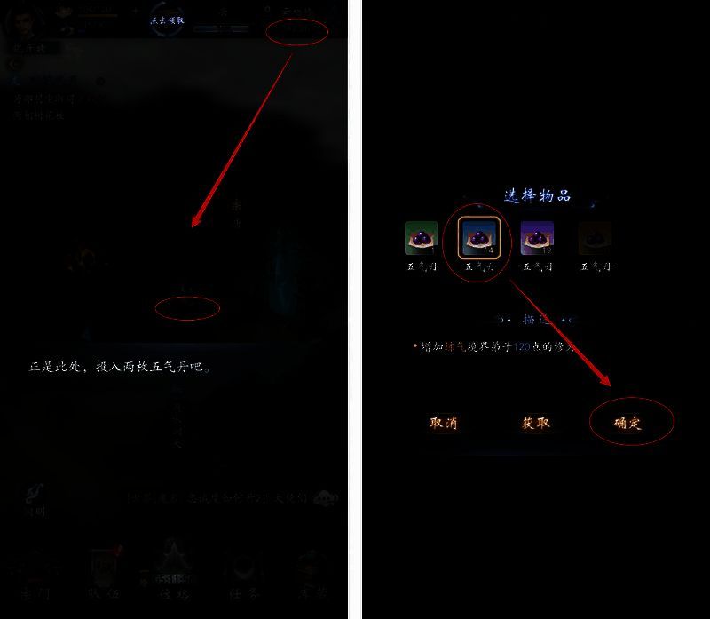 使用五气丹图片