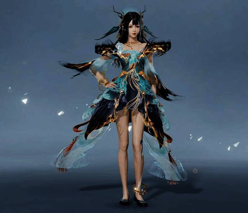 《星球:重启》墨染·离朱焕女款时装展示图