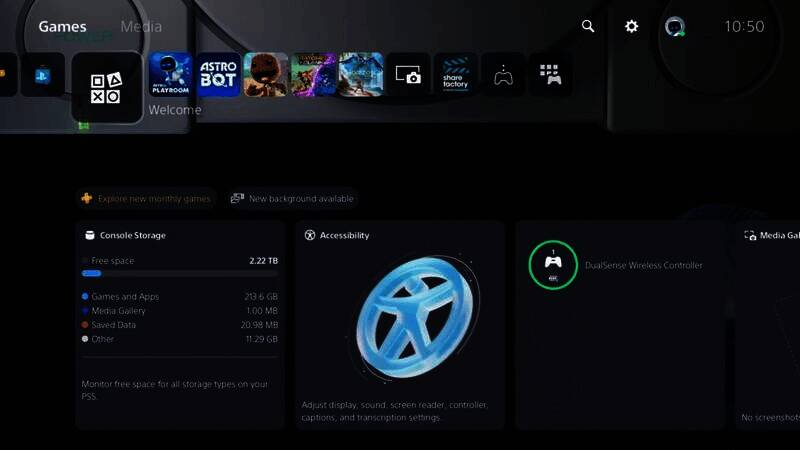 PS5系统设置外观选项中主题展示图片