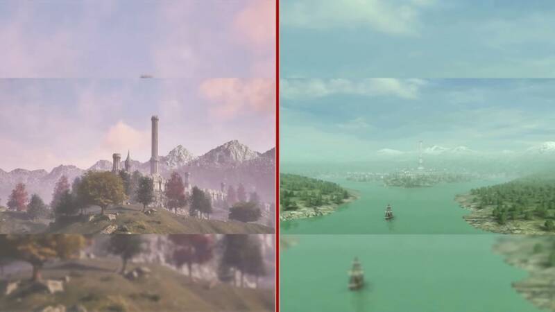 《上古卷轴4：湮灭重制版》与原版画面对比图2