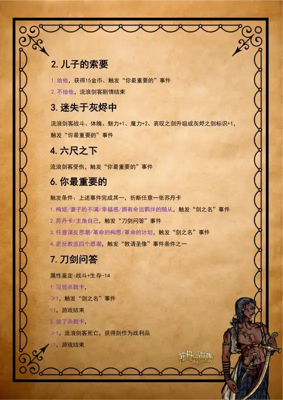 《苏丹的游戏》流浪剑客关键剧情截图