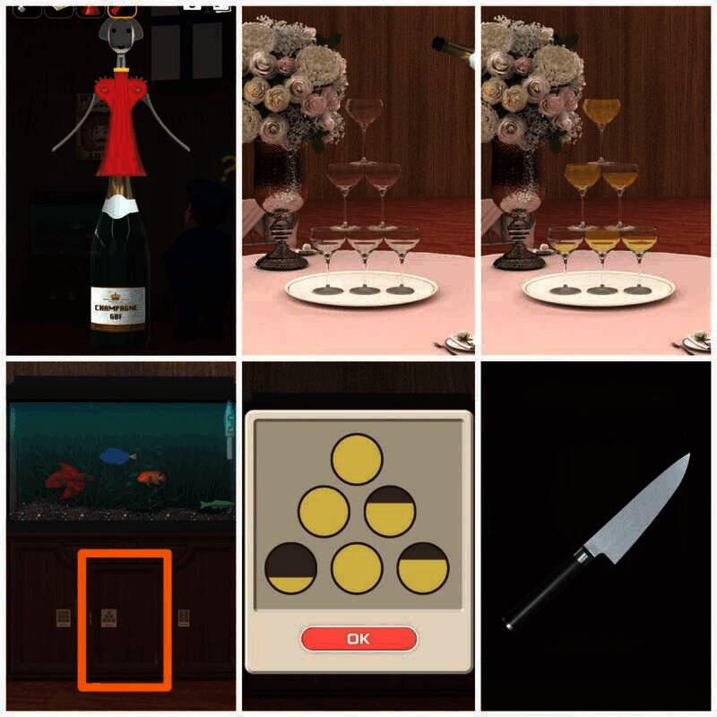 倒香槟开柜子得小刀