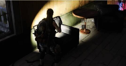 与玩具熊互动完成任务的画面