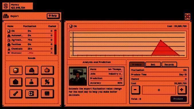 《总统崛起》经济与出口系统画面
