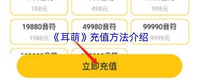 耳萌 APP 充值相关页面示例图1
