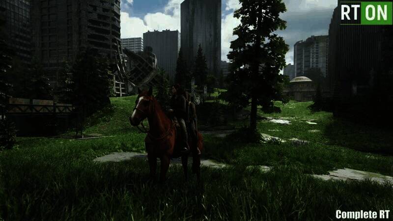 《最后的生还者2：重制版》默认画质与开启光追MOD画质对比图2