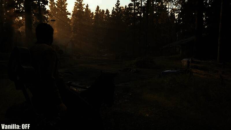 《最后的生还者2：重制版》默认画质与开启光追MOD画质对比图7