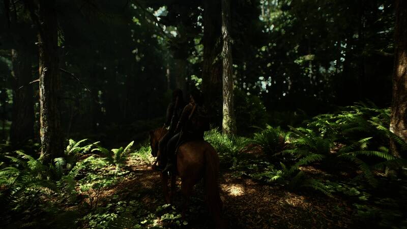 《最后的生还者2：重制版》开启光追MOD后的画面1