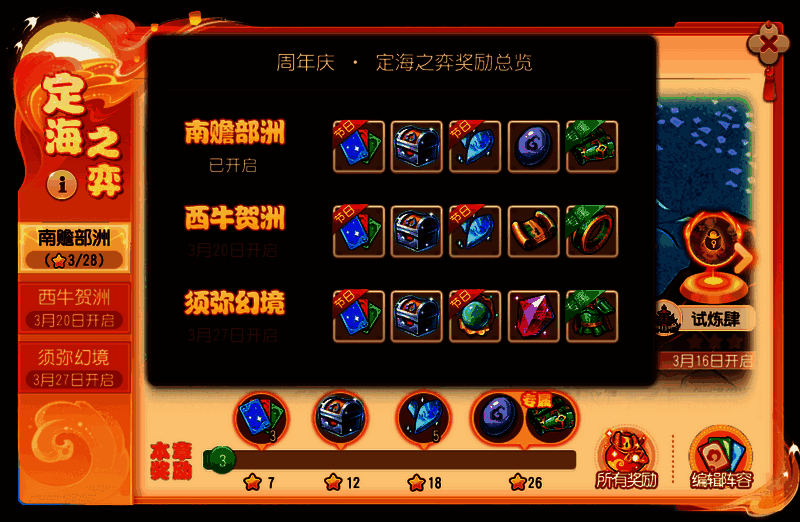 定海之弈活动奖励展示图