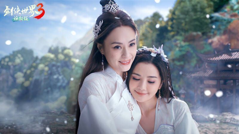 Twins在《剑侠世界3》片场的画面