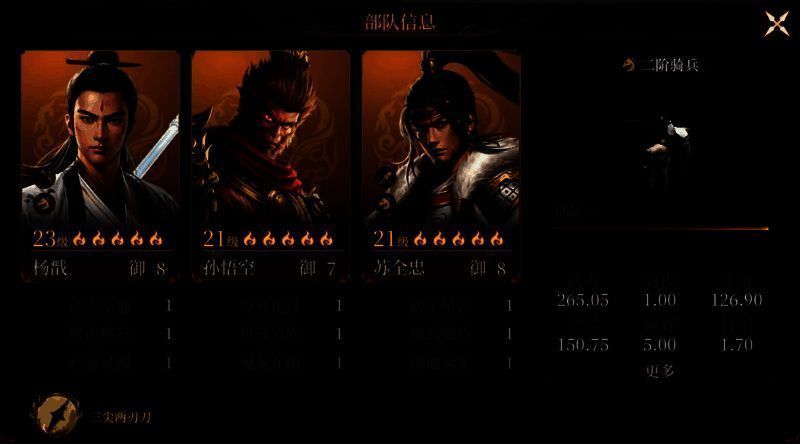 杨戬、孙悟空、苏全忠阵容图