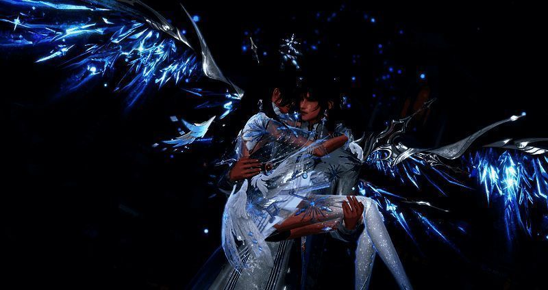 《天谕》手游晶雪咏唱情侣装展示图