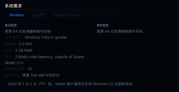 《Neverway》游戏配置相关图片1