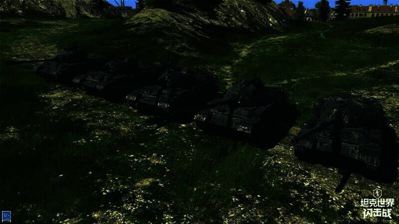 C 系轻坦科技线战车战斗场景图