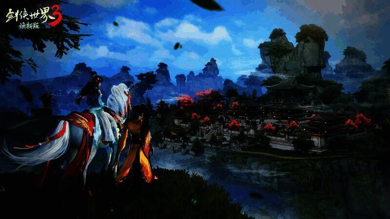 《剑侠世界3》万人跨服城战玩法宣传图