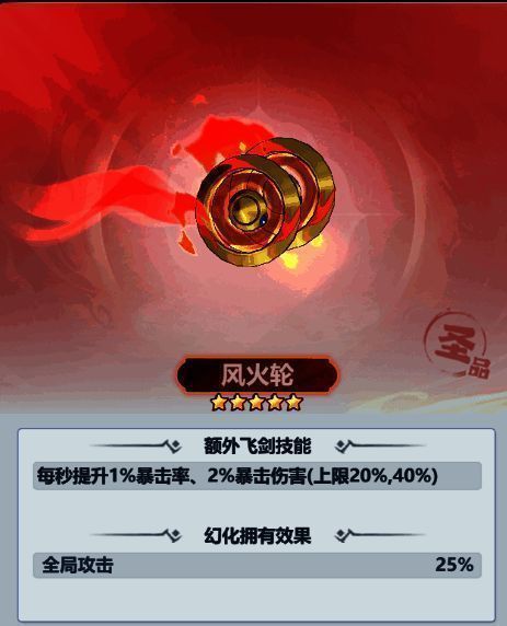 仙剑令兑换飞剑幻化属性界面