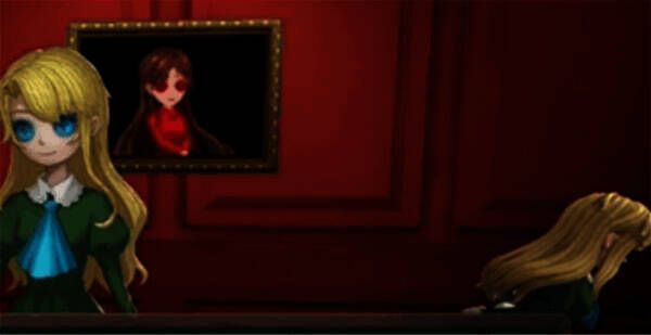 穿红衣女子及红色钥匙位置示意