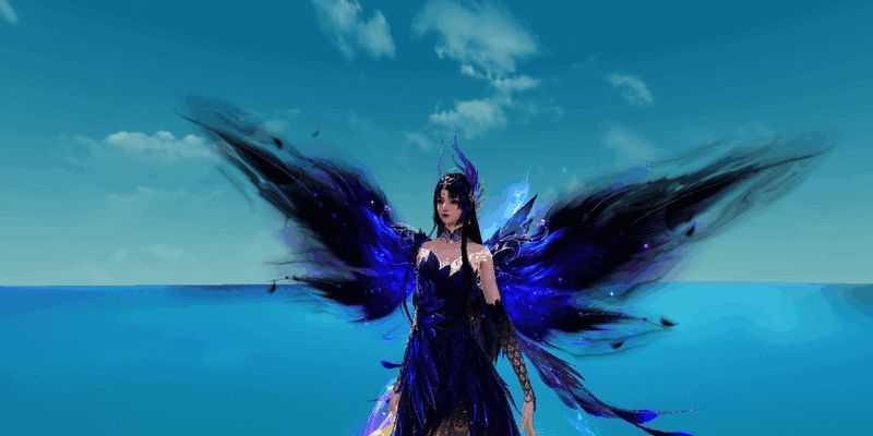 云垂幽羽·紫薇羽翼正面展示图