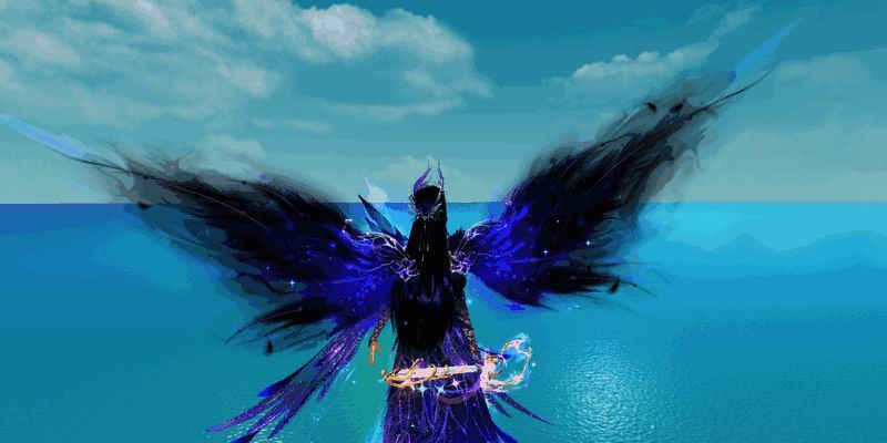 云垂幽羽·紫薇羽翼侧面展示图