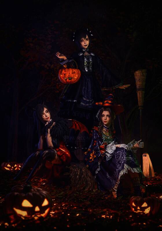 《最终幻想7》蒂法爱丽丝尤菲万圣节3D美图