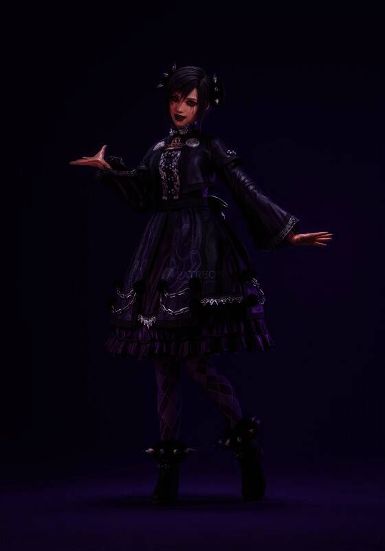 《最终幻想7》蒂法爱丽丝尤菲万圣节3D美图