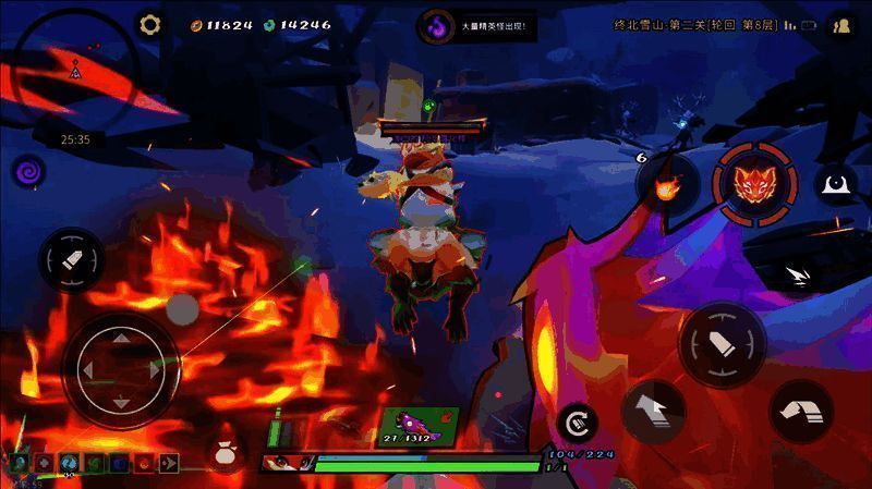 诡谲雪山模式下的终北雪山画面