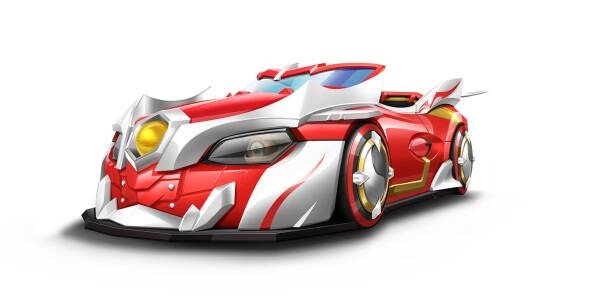 铠甲勇士联动赛车宣传图