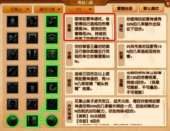 通天行者流派愈勇经脉相关图片