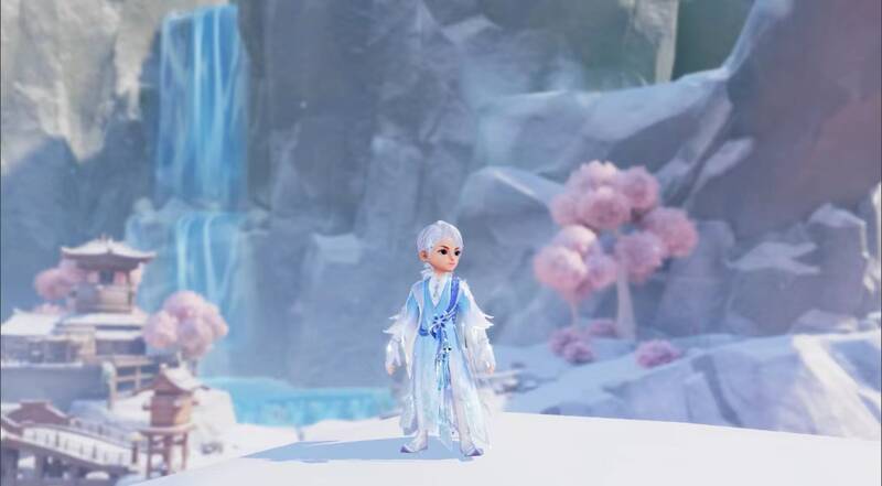 《梦幻西游三维版》圣诞限定锦衣【银雪冬祭】展示图