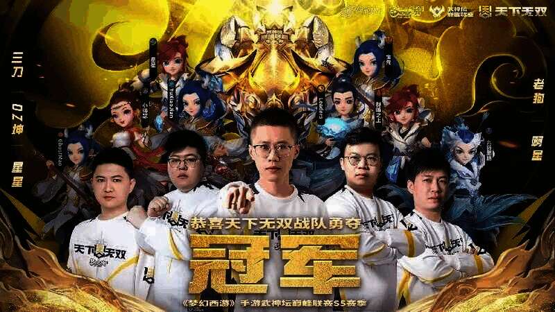 天下无双战队夺冠庆祝图片