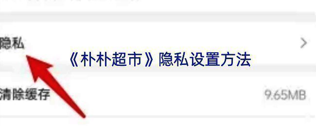 朴朴超市隐私设置相关配图1