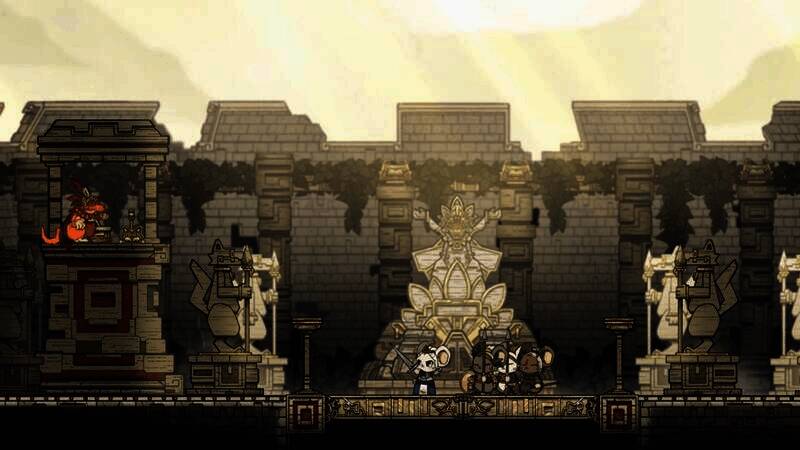 游戏中战斗与探索地下世界的画面