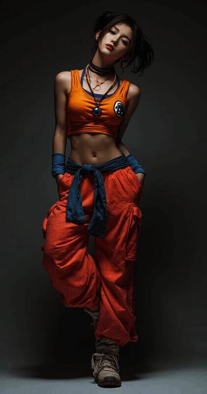 AI生成的《龙珠》Coser不同角度图片1