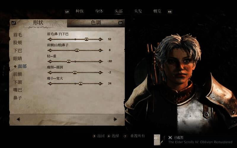 《上古卷轴4：湮灭重制版》捏脸参考图8