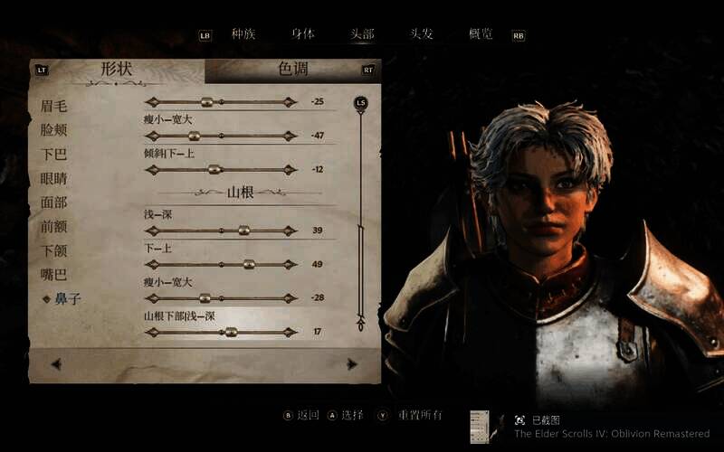 《上古卷轴4：湮灭重制版》捏脸参考图15