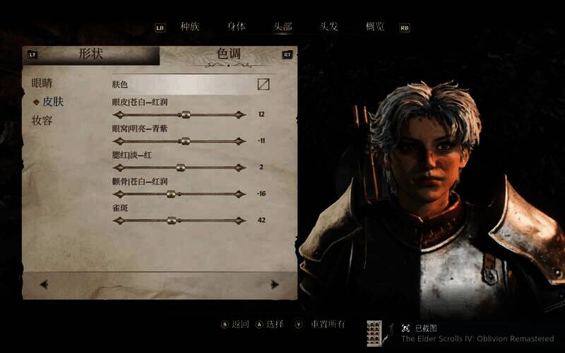 《上古卷轴4：湮灭重制版》捏脸参考图17