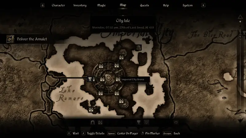 《上古卷轴4：重制版》与欧文交谈画面