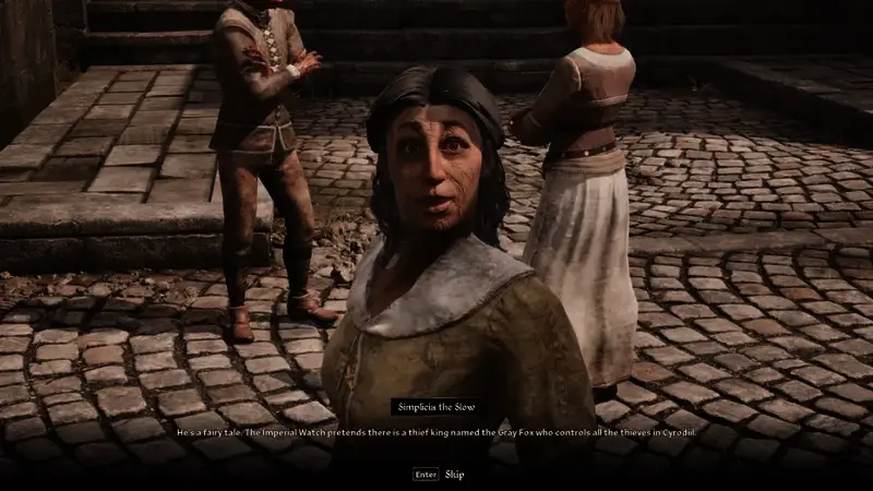 《上古卷轴4：重制版》与市民交谈画面1