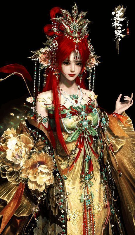 《逆水寒手游》牡丹花神专属稀有发型【霓华】展示图1