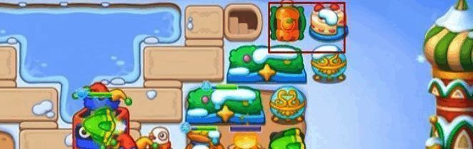 在右上方摆放汽水炮塔画面