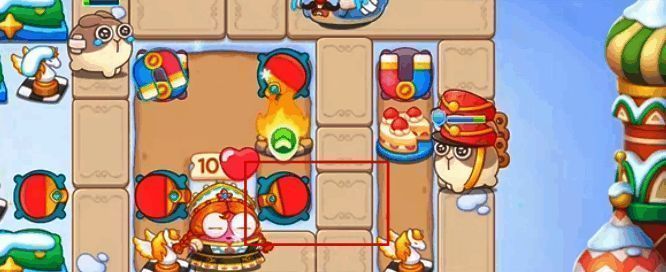 保卫萝卜4胡桃夹子第37关在火堆下方放乒乓球炮塔图片