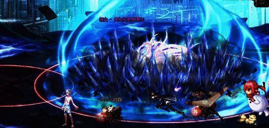 冰场地小机制蓝色球碰撞消除及受攻击干扰的动态画面