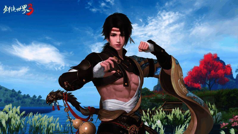 丐帮弟子施展伏虎拳的精彩画面