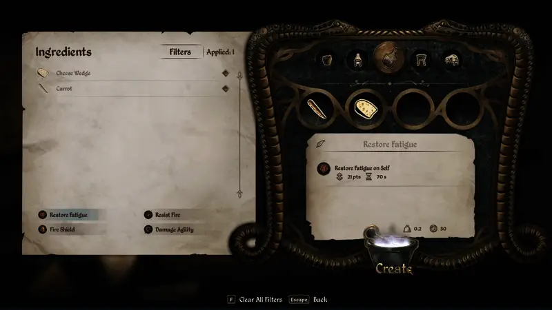 《上古卷轴4：湮灭重制版》炼金术相关画面