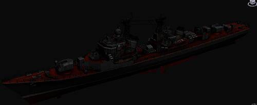 科特林号驱逐舰展示图